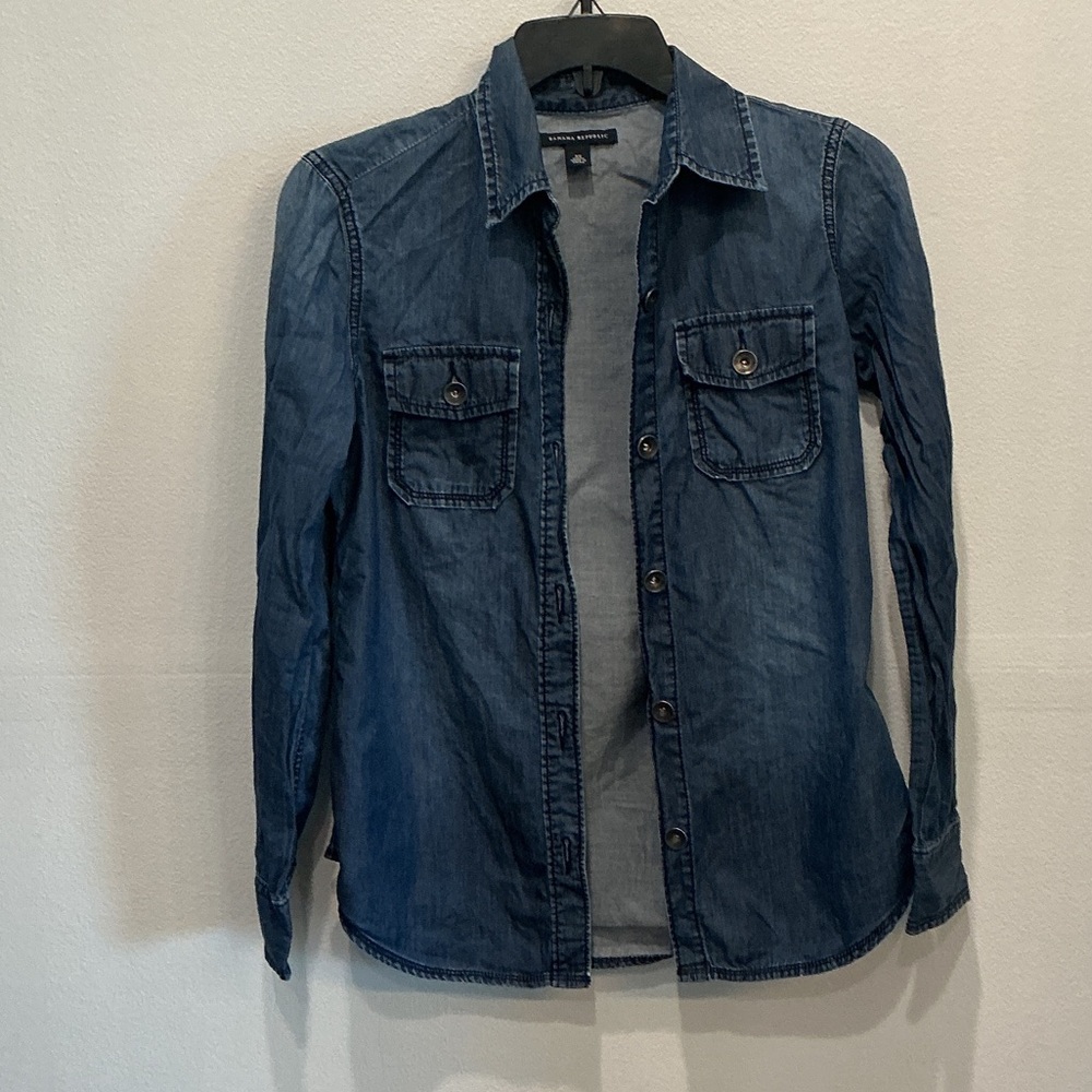 Banana Republic Men's Dark Blue Shirt Jacket